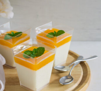 MOUSSE DE FROMAGE BLANC, COULIS A L&rsquo;ORANGE ET CHOCOLAT(4P)